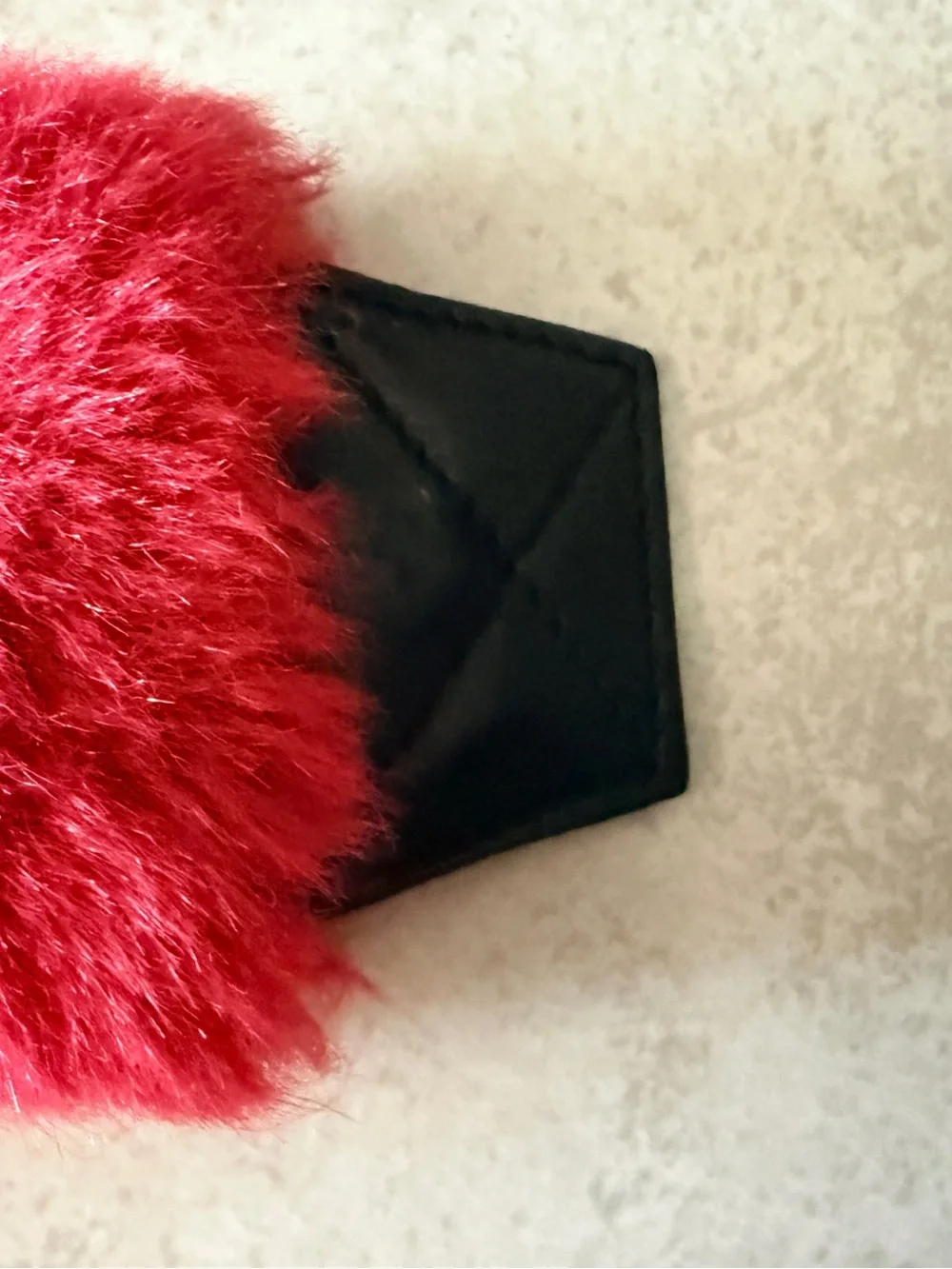 Givenchy Hot Pink/Red  Faux Fur Purse Strap Cover